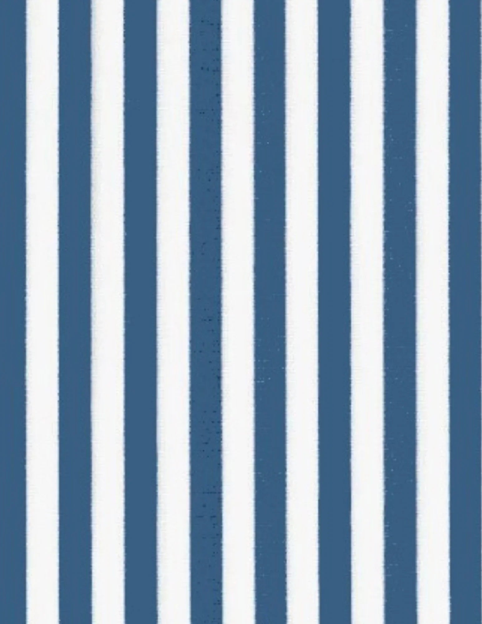 Blue and white vertical striped linen fabric pattern