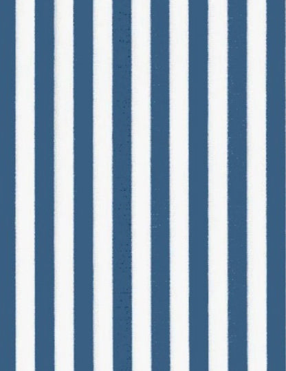 Blue and white vertical striped linen fabric pattern