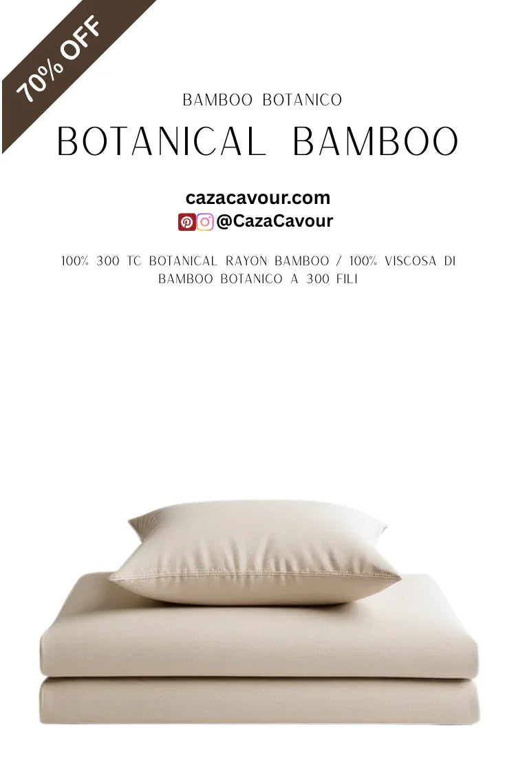 Beige bamboo bedding set with pillow and sheets, 70% off botanical bamboo linens