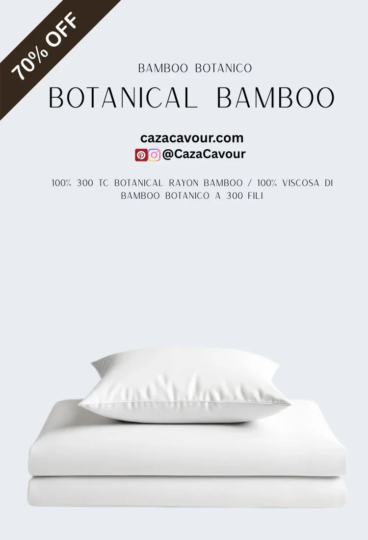 White botanical bamboo pillow and bedsheets set, 70% off, soft 300 thread count bedding.